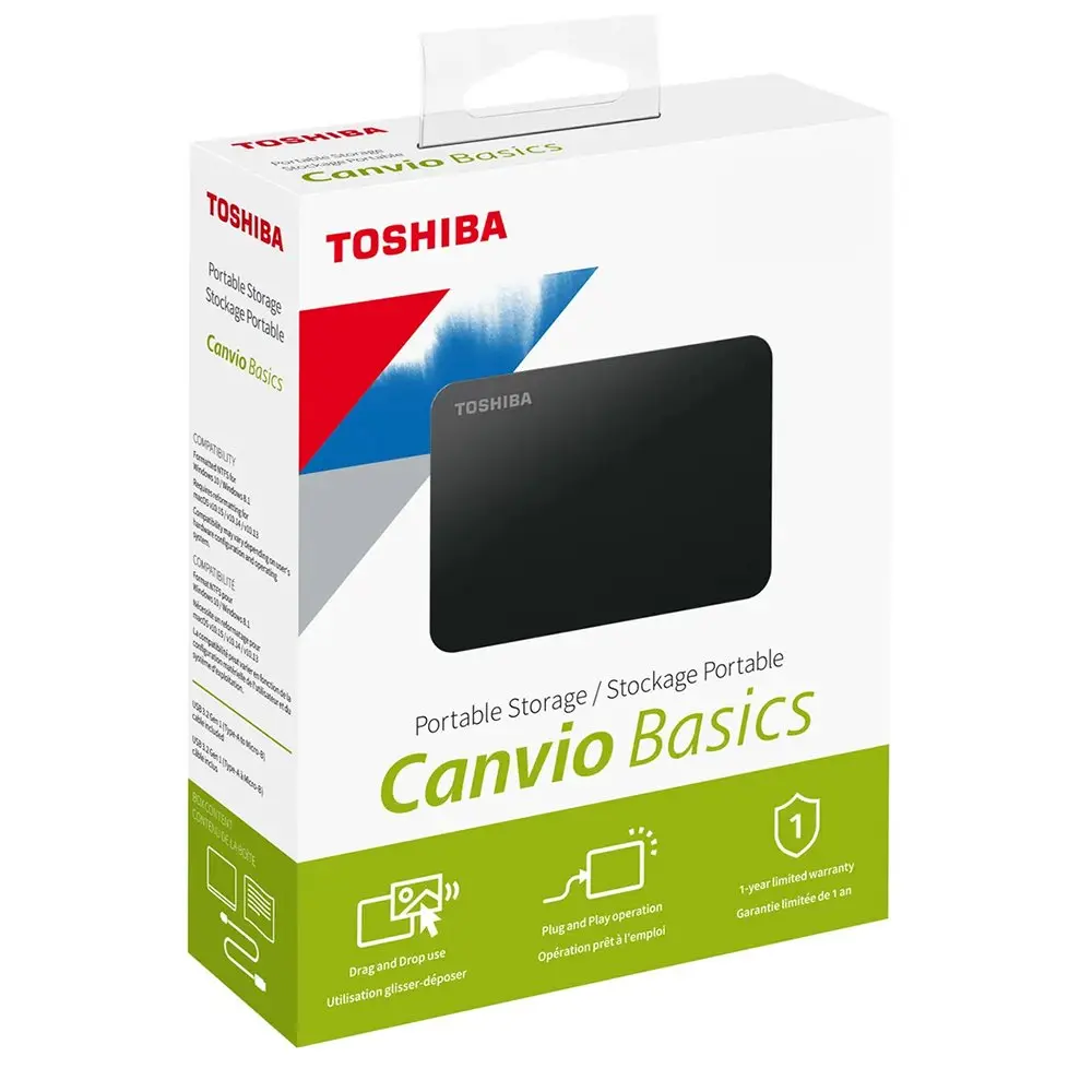 هارد اکسترنال توشیبا مدل Canvio Basics ظرفیت ۱ ترابایت USB 3