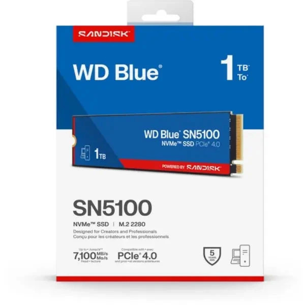 حافظه اس اس دی اینترنال وسترن دیجیتال مدل Blue SN5100 M.2 2280 NVMe ظرفیت 1 ترابایت